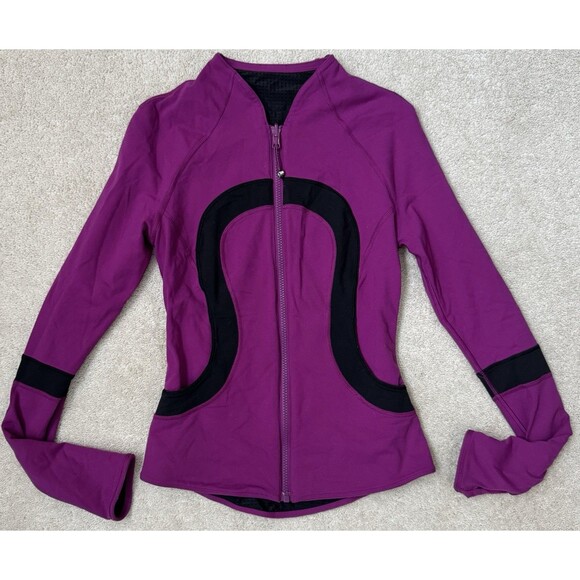 Lululemon Jackets & Blazers - Lululemon Find Your Bliss Purple/Black Reversible Jacket Full Zip Up Women’s 4